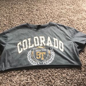 grey Colorado crop top